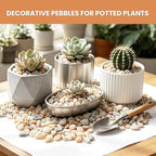 3/8 Inch Decorative Pebbles, Natural River Rocks for Indoor Plants, Succulents, Planters, Vases, Fish Tank Décor & Landscaping, Blush Pink, 12LB