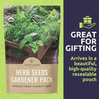 Organic Herb Seeds Variety Pack - 16 Individual Packs - 2026 Season - Basil, Cilantro, Dill, Thyme, Parsley and More! for Indoor & Outdoor Planting (Non-GMO, Certified Organic)
