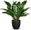 GnFlus Fake Plants 17'' Faux Plants Artificial Potted Plants Indoor Realistic Fake Cast Iron Plant Artificial Plants with Pot for Home Office Farmhouse Kitchen Bathroom Table Shelf Decor