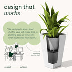 Veradek V-Resin Indoor/Outdoor Taper Planter (26 inch, White)