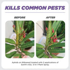 Earth's Ally 3-in-1 Insecticide, Miticide, Fungicide for Plants - Copper Fungicide Spray Alternative - Insect Repellent & Pest Control for Indoor Outdoor Organic Gardening - 32 Oz RTU