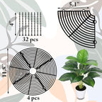 Z Metnal Plant Pot Protector, Plastic Grid Pot Cover, Flower Protector Stopper for Cat Dog Digging, Baby Kids Safety - Black, 11.8 inch (4-pack)