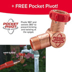 Pocket Hose Copper Head w/New Pocket Pivot Expandable Garden Hose 150FT, AS SEEN ON TV, Swivels 360°, Advanced Tri-Tex Tubing & Force Field Jacket, 3X Stronger, Lead-Free, No-Kink, Anti-Burst w/APT