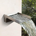 PONDO 304 Stainless Steel Made Exquisite Handcrafted Waterfall Spout for Landscape, Water Fountain Spout Scupper Luxury Decoration for Pools, Ponds, Water Walls (Brushed Finishing)