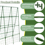 Large A-Frame Garden Trellis for Tomatoes, Cucumbers & Heavy Climbing Plants - Rust-Resistant, Heavy-Duty Steel, Perfect for Outdoor Gardens & Vertical Gardening(47" W x 63" H)