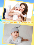 Geyoga 12 Pieces Newborn Hat Mittens Gloves Set Baby Boys Girls Cotton Baby Beanie for 0-12 Months