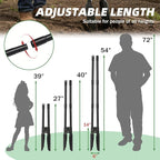 LLARGUEST Post Hole Digger for Gardening, 54 Inch Heavy Duty Metal Hole Digger Tool for Digging,Black Manual Tool for Transplanting, Camping,