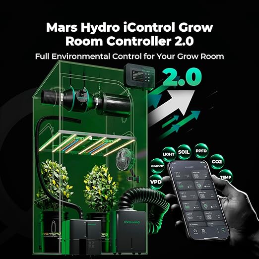 MARS HYDRO iControl for Grow Tent, Smart Grow Room Controller, Smart Environmental with Temperature, Humidity, VPD,Timer, Cycle