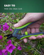 6.5" Straight Pruning Shears for Gardening, Sharp Plant Trimming Scissors for Precise Cuts, Stainless Steel Garden Scissors Bonsai Clippers (1-Pack)