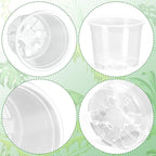 OUPSAUI 21 Pack 3.5/5/6 Inch Clear Nursery Pots for Plants, Clear Plant Pots with Drainage Holes, Flexible Plastic Plant Pots, Seedling Planter Seed Starter Pots(3.5+5+6 Inch)