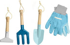 Kinderific Gardening Set, Tool Kit, for Kids, STEM, Includes Tote Bag, Spade, Watering Can, Rake, Fork, Trowel and Gloves (Camo Quest)