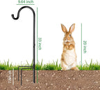 GOFORWILD Shepherd Hook 6 Pack Black, 33 inches Tall, Made of Premium Metal for Garden Decor, Plant Hanger, Lantern Hook, Solar Light Hanging, 7011-3