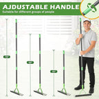 Dual-Action Dethatcher Rake - 21-Tine, Adjustable Long-Handle Landscaping Rake with 55", Heavy Duty Thatch Rake,Turf Rake for Artificial Grass, Metal Rake for Spring Lawn Care, Soil Aeration