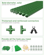 MYMULIKE 4 Pack Cucumber Trellis, Garden Trellis for Climbing Plants Outdoor, A-Frame Cucumber Trellis for Raised Bed, Plant Grow Support for Tomato, Squash, Vegetable, Flower(33"x47"x4Pcs)