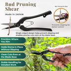 Wablade Japanese-Made Single-Edge Bonsai Pruning Shears, Precision Bud Scissors for Clean, Controlled Cuts on Branches & Stems, Hand Pruner for Flowers & Plants, 10mm Capacity (Single-blade)