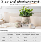 SURE YUESI for Mom from Daughter or Son, Set of 2 Ceramic Planters 4.7” & 5.7”, Vintage Indoor Plant Pots Without Drainage Hole, Pastoral Rustic Decorative Planters for Flowers & Home Decor