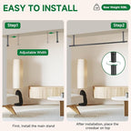2 pcs Hanging Planters Rod – Plant Hanger Indoor for Window Ceiling, Hanging Plant Shelf for Wall Planter House Plants, Plant Shelves Metal Holder Bar 47.5In (Pots, Plants, Chains not Included)
