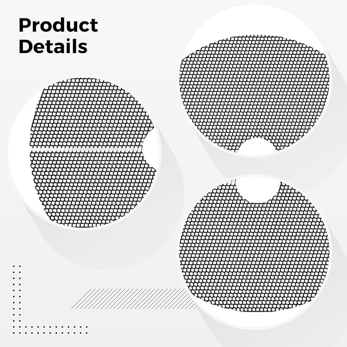 6 Pcs Black Plastic Grids For Plant Pots, 15.7 In Cuttable Soil Cover Protectors