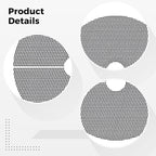 6 Pcs Black Plastic Grids For Plant Pots, 15.7 In Cuttable Soil Cover Protectors