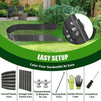 A ANLEOLIFE 12X3X1.5 ft Galvanized Raised Garden Beds Outdoor, Oval Extra Large Metal Planter Box for Planting Vegetables Flowers Herb, Anti-Rust & Easy-Setup, Quartz Grey