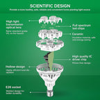 SANSI Grow Lights for Indoor Plants, Full Spectrum 24W Grow Light Bulbs (300 Watt Equivalent) with Optical Lens for High PPFD, Natural Daylight Efficiency Plant Lights for Indoor Growing Seed Starting