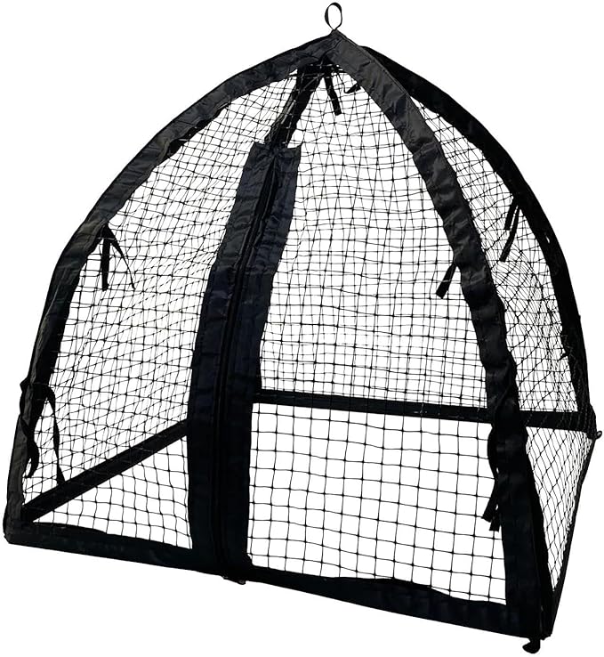 Plant Covers from Animals - 22x22x22in Fruit Safety Support,with Stakes Zipper Animal-Proof Mesh Plant Cage - for Flower Vegetables Chicken Bird Squirrel Rabbit Prevention Outdoor Balcony Yard Garden