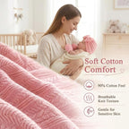 8 Sets Newborn Baby Girl Hats & Mittens, Cotton Preemie Hospital Bow Cap, No Scratch Gloves,Infant Beanies 0-3 Months
