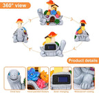 Solar Garden Turtle Statue Outdoor with 8 LED Lights, Shatter-Resistant Resin Tortoise Ornament for Yard Patio Lawn Balcony, Birthday Mother' s Day Gifts for Women Mom Grandma