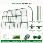 Cucumber Trellis for Raised Bed, U-Shape Garden Arch Metal Support for Climbing Plants, Metal Arch Plant Support Vegetables Trellis, Plant Support for Vine(Green, 63 * 30 * 47inch(L*W*H))