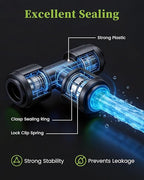 RAINPOINT Drip Irrigation System, Quick-Connect Garden Watering System Kit with Adjustable Emitters for Greenhouse, Garden Grid, Raised Bed, Potted Plant (50 ft Main Tubing + 100 ft Irrigation Tubing)