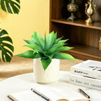 Artificial Agave Plants, 13.8Inch Realistic Faux Plant for Indoor Outdoor Home Decor, Green