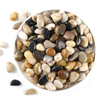 20LB Polished Natural Stone Pebbles for Outdoor Plants with Mixed Colors 1/4-5/8Inch Decorative River Rocks for Planters Small Natural Stone Gravels for Home Decoration