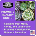 Cactus Succulent Natural Potting Soil Mix (Made in USA) (8 Dry Quarts)