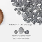 LOIOOJ Black Natural River Rocks, 1-1.7 Inch Decorative Stones for Plants, Garden, and Landscaping – 10LB, Ideal for Walkways, Vases, Crafting, Home Decor, and Outdoor Landscaping