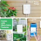 Automatic Plant Watering Devices for Indoor/Outdoor, GreenVation 2.4GHz WiFi Sprinkler Timer Self Watering System for Potted Plants, Smart Auto Drip Irrigation Kit for Garden (10 Zone)