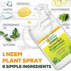 Neem Oil Spray for Plants with Peppermint Oil 128oz with Trigger Sprayer, Natural Plant Wash Made for Indoor and Outdoor Plants - 128oz Smart Grower