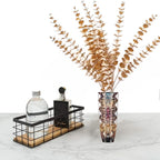 PASYOU Artificial Plants for Christmas Decor, Fake Gold Eucalyptus Plastic Grass Shrubs Leaves Indoor Outdoor Home Garden Party Hotel Wedding Event Faux DIY Decoration - 30 Inch Golden 2 Pack