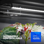 Barrina T5 Grow Lights, 5000K Full Spectrum Daylight White, LED Grow Light Strips, 1FT Plant Growing Lamp with Magnetic Bar, Plant Lights for Indoor Plants, Greenhouse, Black Cover, Linkable, 8 Packs