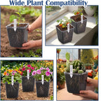 5.5 Inch Clear Square Nursery Pots with Drainage & Labels, 30Pcs Reusable Seed Starter Pots for Vegetables, Indoor Outdoor Gardening, Thick Transparent Plastic Plant Pots for Seed Starting