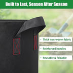 FEED GARDEN 15 Gallon Grow Bags 4 Pack – Heavy Duty 300G Thick Fabric Plant Pots with Reinforced Handles, Breathable Drainage Planters for Tomatoes, Potatoes & Large Vegetables Indoor Outdoor