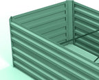 Outsunny Galvanized Raised Garden Bed Kit with Reinforcing Bars, Large and Tall Metal Planter Box for Vegetables, Flowers and Herbs, 6' x 3' x 2', Light Green