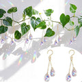 6 Pcs Crystal Sun Catcher Plant Vine Charms Hanging for Mini Potted Plants, Home Window Garden, Garden Home Window Rainbow Sun Catchers Plant Accessories Indoor (Colorful)