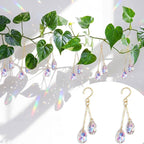 6 Pcs Crystal Sun Catcher Plant Vine Charms Hanging for Mini Potted Plants, Home Window Garden, Garden Home Window Rainbow Sun Catchers Plant Accessories Indoor (Colorful)