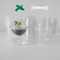 ORIMERC 4 inch Clear Nursery Pots with Drainage, Garden Pots for seeds, Seedling Pots for Plants, Self Watering Small Plant Pots, Plastic Seed Starter Planting Pots for Vegetable Fruit Flower (60 Set)