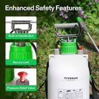 VIVOSUN 1.35 Gal/5L Pump Sprayer, Garden Water Sprayer for Plants, Weeds & Lawn Care, with 3 Nozzles, 50'' Long Hose & Pressure Relief Valve (Pack of 2)
