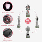 Rezpuao Solar Angel Statue - Garden Sculpture with Resin Decor for Patio, Lawn, Yard, Porch - Housewarming Gift, 10.03"