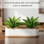 Ttranewsoo Fake Plants Artificial Agave Plants,Large UV Resistant Fake Agave Planters for Indoor and Outdoor Decorating Tropical Plant Succulents Greenery Indoor Decor13.8 (2Pack, Dark Green)