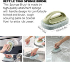 Generic Reptile Tank Cleaning Kit, Bearded Dragon & Lizard Accessories, Compact Glass Terrarium Cleaning Kit