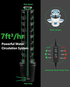 Hydroponics Tower Growing System，45 Pods Vertical Indoor Garden，360° Full-Spectrum Lights, Automatic Water Circulation System，Suitable for Leafy Greens and Herbs，Include Seed Starter Tray