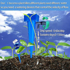 Self Watering Spikes for Indoor Outdoor Plants - 12 Pack Plastic Bottle Garden Drip Irrigation System With Adjustable Control Valve - Automatic Watering Bulbs and Globes